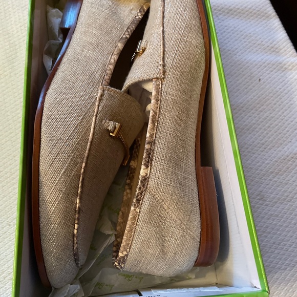 Sam Edelman Tan Linen and Snake print shoe. - Picture 2 of 6